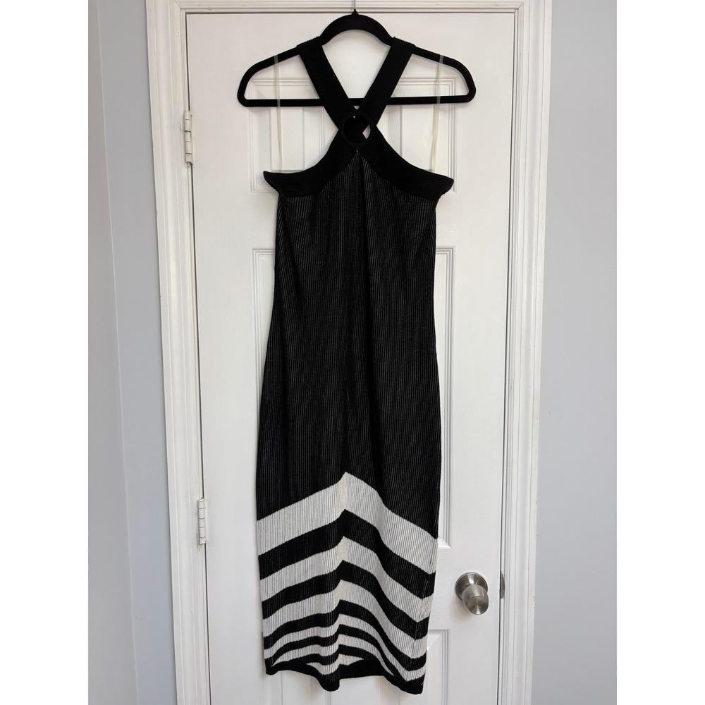 Almost Famous Knit Sweater Dress 1X Striped Midi Women's - Picture 1 of 9